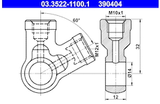 Spojka kovového potrubí ATE 03.3522-1100.1