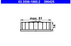 Uzaver, nadrz brzdove kapaliny ATE 03.3556-1065.2