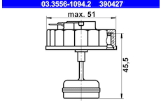 Uzaver, nadrz brzdove kapaliny ATE 03.3556-1094.2