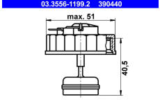 Uzaver, nadrz brzdove kapaliny ATE 03.3556-1199.2