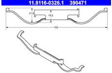 Pružina, brzdový třmen ATE 11.8116-0326.1