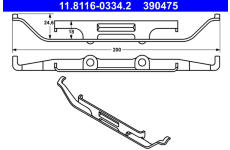 Pruzina, brzdovy trmen ATE 11.8116-0334.2