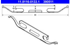 Pružina, brzdový třmen ATE 11.8116-0133.1