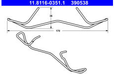 Pružina, brzdový třmen ATE 11.8116-0351.1