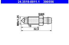 Odvzdusnovaci sroub/ventil ATE 24.3518-0011.1