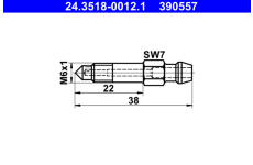 Odvzdusnovaci sroub/ventil ATE 24.3518-0012.1