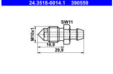 Odvzdusnovaci sroub/ventil ATE 24.3518-0014.1