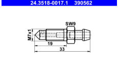 Odvzdusnovaci sroub/ventil ATE 24.3518-0017.1