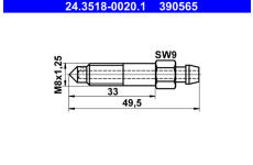 Odvzdusnovaci sroub/ventil ATE 24.3518-0020.1