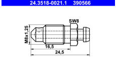 Odvzdusnovaci sroub/ventil ATE 24.3518-0021.1