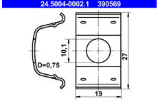 Drzak, brzdova hadice ATE 24.5004-0002.1