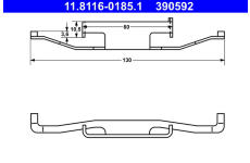 Pružina, brzdový třmen ATE 11.8116-0185.1