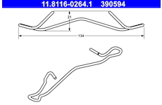 Pružina, brzdový třmen ATE 11.8116-0264.1