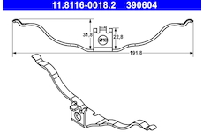 Pružina, brzdový třmen ATE 11.8116-0018.2
