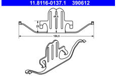 Pružina, brzdový třmen ATE 11.8116-0137.1