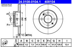 Brzdový kotouč ATE 24.0108-0104.1