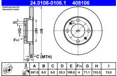 Brzdový kotouč ATE 24.0108-0106.1