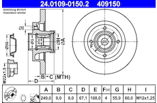 Brzdový kotouč ATE 24.0109-0150.2