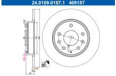 Brzdový kotouč ATE 24.0109-0187.1