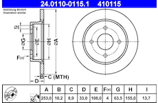 Brzdový kotouč ATE 24.0110-0115.1