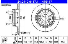 Brzdový kotouč ATE 24.0110-0117.1