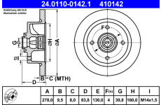 Brzdový kotouč ATE 24.0110-0142.1