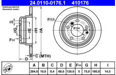 Brzdový kotouč ATE 24.0110-0176.1