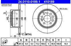Brzdový kotouč ATE 24.0110-0189.1