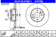 Brzdový kotouč ATE 24.0110-0190.1