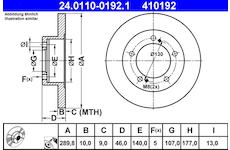 Brzdový kotouč ATE 24.0110-0192.1