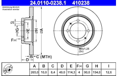 Brzdový kotouč ATE 24.0110-0238.1