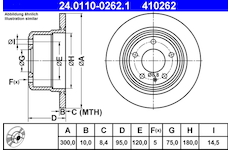 Brzdový kotouč ATE 24.0110-0262.1