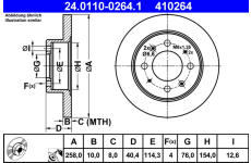 Brzdový kotouč ATE 24.0110-0264.1