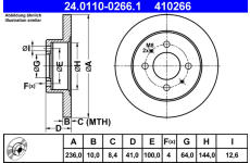 Brzdový kotouč ATE 24.0110-0266.1