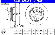 Brzdový kotouč ATE 24.0110-0267.1