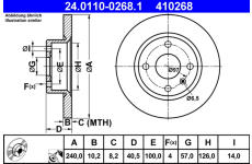 Brzdový kotouč ATE 24.0110-0268.1