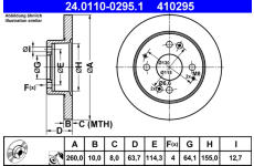 Brzdový kotouč ATE 24.0110-0295.1