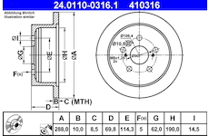 Brzdový kotouč ATE 24.0110-0316.1