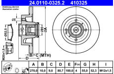 Brzdový kotouč ATE ATE 24.0110-0325.2