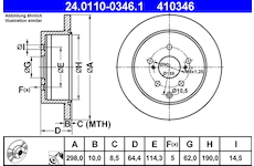 Brzdový kotouč ATE 24.0110-0346.1