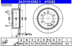 Brzdový kotouč ATE 24.0110-0352.1