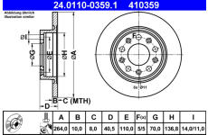 Brzdový kotouč ATE 24.0110-0359.1