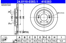 Brzdový kotouč ATE 24.0110-0383.1