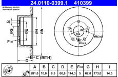 Brzdový kotouč ATE 24.0110-0399.1