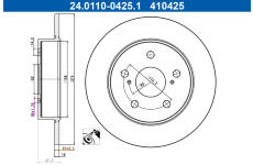 Brzdový kotouč ATE 24.0110-0425.1