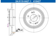 Brzdový kotouč ATE 24.0110-0427.1