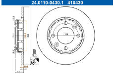 Brzdový kotouč ATE 24.0110-0430.1