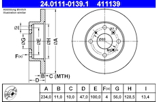 Brzdový kotouč ATE 24.0111-0139.1
