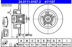 Brzdový kotouč ATE 24.0111-0167.2