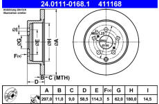 Brzdový kotouč ATE 24.0111-0168.1